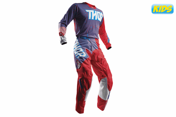 【最終処分!】18モデル THOR “PULSE GEOTEC” MXウエア上下セット【キッズ】レッド/ブルー 【最終処分!】18モデル THOR “PULSE GEOTEC” MXウエア上下セット【キッズ】レッド/ブルー