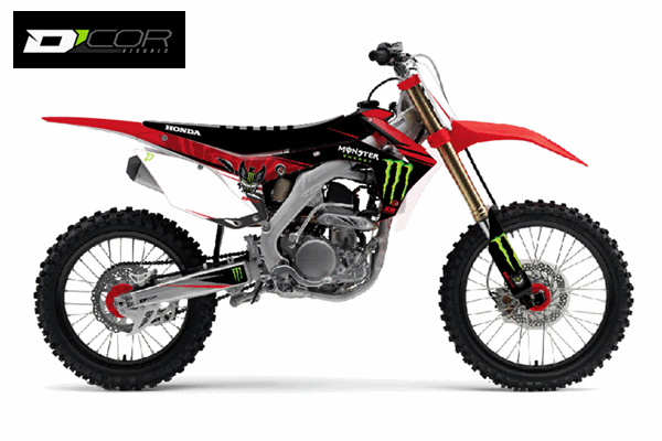 DCOR(ディコール) '17デザイン グラフィックキットデカール MONSTER 【CRF250/450】BG:ホワイト DCOR(ディコール) '17デザイン グラフィックキットデカール MONSTER 【CRF250/450】BG:ホワイト