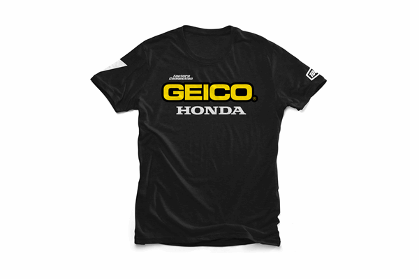 100% “GEICO/HONDA” STANDARD Black 【Tシャツ】 100% “GEICO/HONDA” STANDARD Black 【Tシャツ】