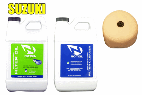 【3点セット】NO TOIL SUZUKI フィルター + グリーンフィルターオイル + クリーナー 【3点セット】NO TOIL SUZUKI フィルター + グリーンフィルターオイル + クリーナー