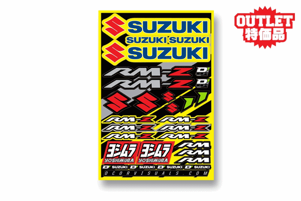 【アウトレット】DCOR ステッカーキット "SUZUKI RMZ"【40-40-100】 【アウトレット】DCOR ステッカーキット "SUZUKI RMZ"【40-40-100】