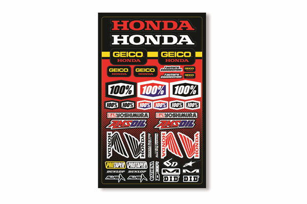 100% “GEICO/HONDA” ステッカーシート 100% “GEICO/HONDA” ステッカーシート