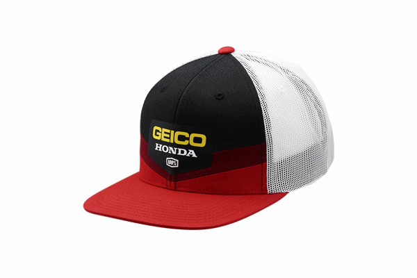 100% “GEICO/HONDA" GUNNER レッド 【キャップ】 100% “GEICO/HONDA" GUNNER レッド 【キャップ】
