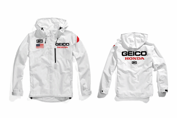 100% “GEICO/HONDA” 20モデル KAPPA TEAM ジャケット ホワイト 100% “GEICO/HONDA” 20モデル KAPPA TEAM ジャケット ホワイト