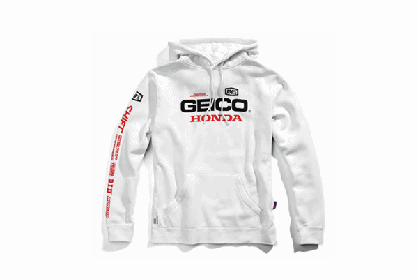 100% “GEICO/HONDA” 20モデル SALVO パーカー ホワイト 100% “GEICO/HONDA” 20モデル SALVO パーカー ホワイト