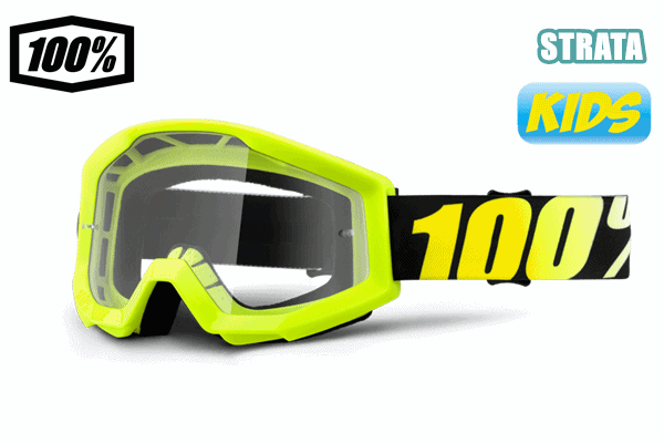 【キッズ】100% 〜'20 “STRATA” ゴーグル NEON YELLOW 【キッズ】100% 〜'20 “STRATA” ゴーグル NEON YELLOW