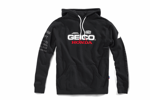 【入荷しました!】19年モデル 100% “GEICO/HONDA” BRAVO パーカー ブラック 【入荷しました!】19年モデル 100% “GEICO/HONDA” BRAVO パーカー ブラック