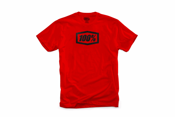 100% 18faモデル “ESSENTIAL” Tシャツ レッド 100% 18faモデル “ESSENTIAL” Tシャツ レッド
