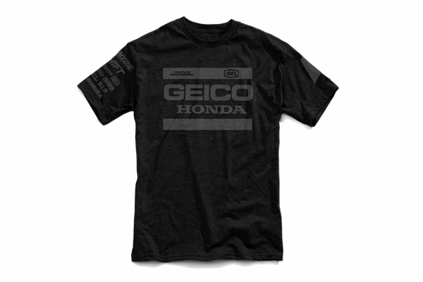 【入荷しました!】19年モデル 100% “GEICO/HONDA” ZONE TECH Tシャツ ブラック 【入荷しました!】19年モデル 100% “GEICO/HONDA” ZONE TECH Tシャツ ブラック