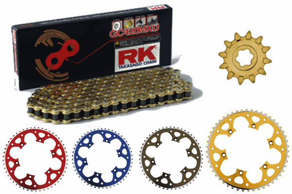 RK GC420MXUシールチェーン+タロン420前後スプロケット 3点セット RK GC420MXUシールチェーン+タロン420前後スプロケット 3点セット