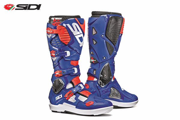 SIDI CROSSFIRE 3 SRS 交換式SRSソールモデル ホワイト/ブルー/F.レッド SIDI CROSSFIRE 3 SRS 交換式SRSソールモデル ホワイト/ブルー/F.レッド